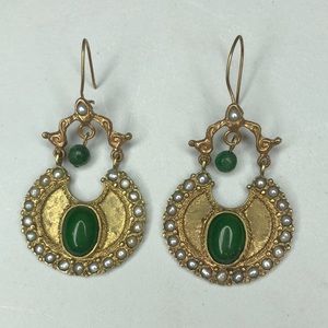 Exotic gold earrings